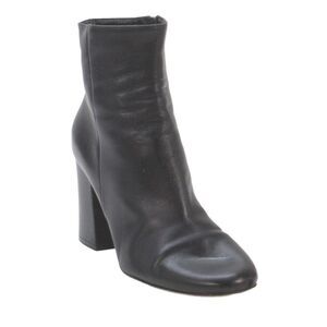 Gianvito Rossi Womens Leather Zip Up Ankle Block Heel Boots Black Size 8.5